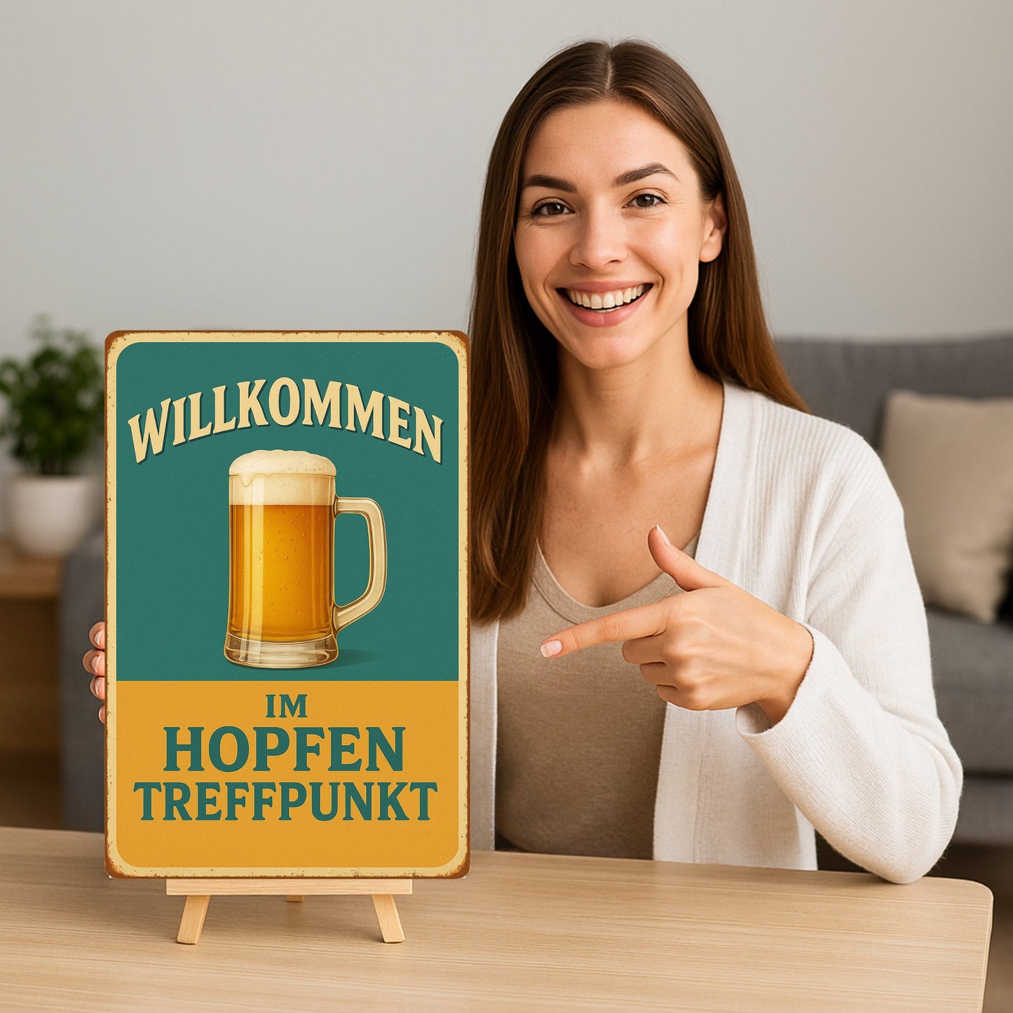 Hopfen Treffpunkt Blechschild
