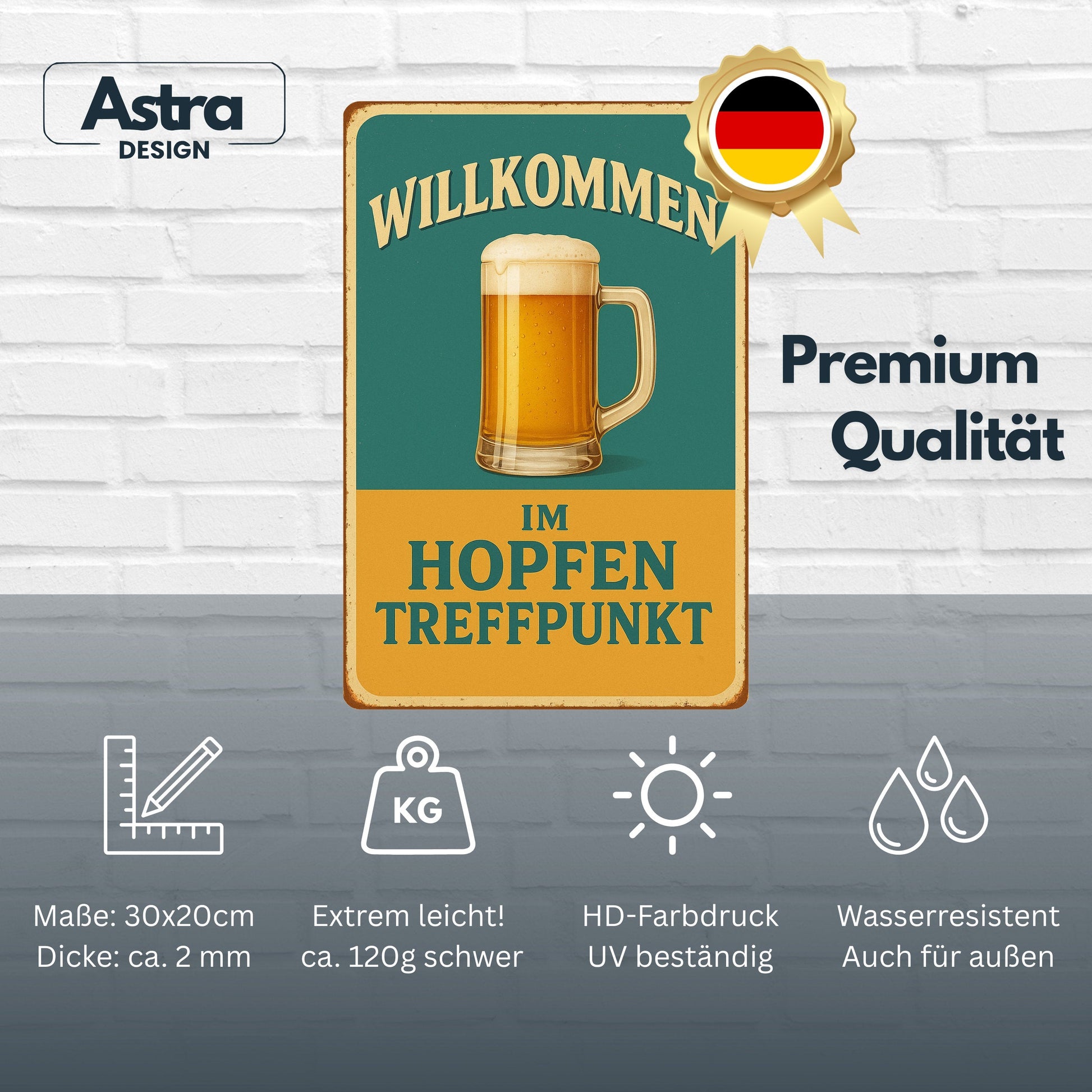 Hopfen Treffpunkt Blechschild