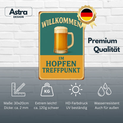 Hopfen Treffpunkt Blechschild