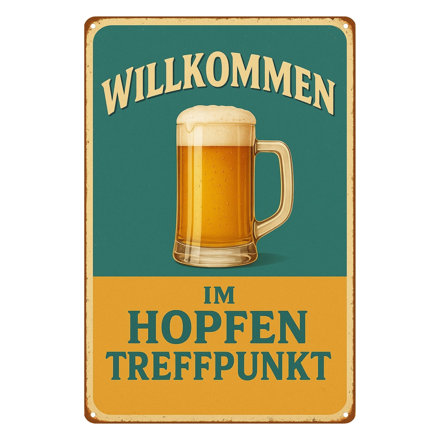 Hopfen Treffpunkt Blechschild