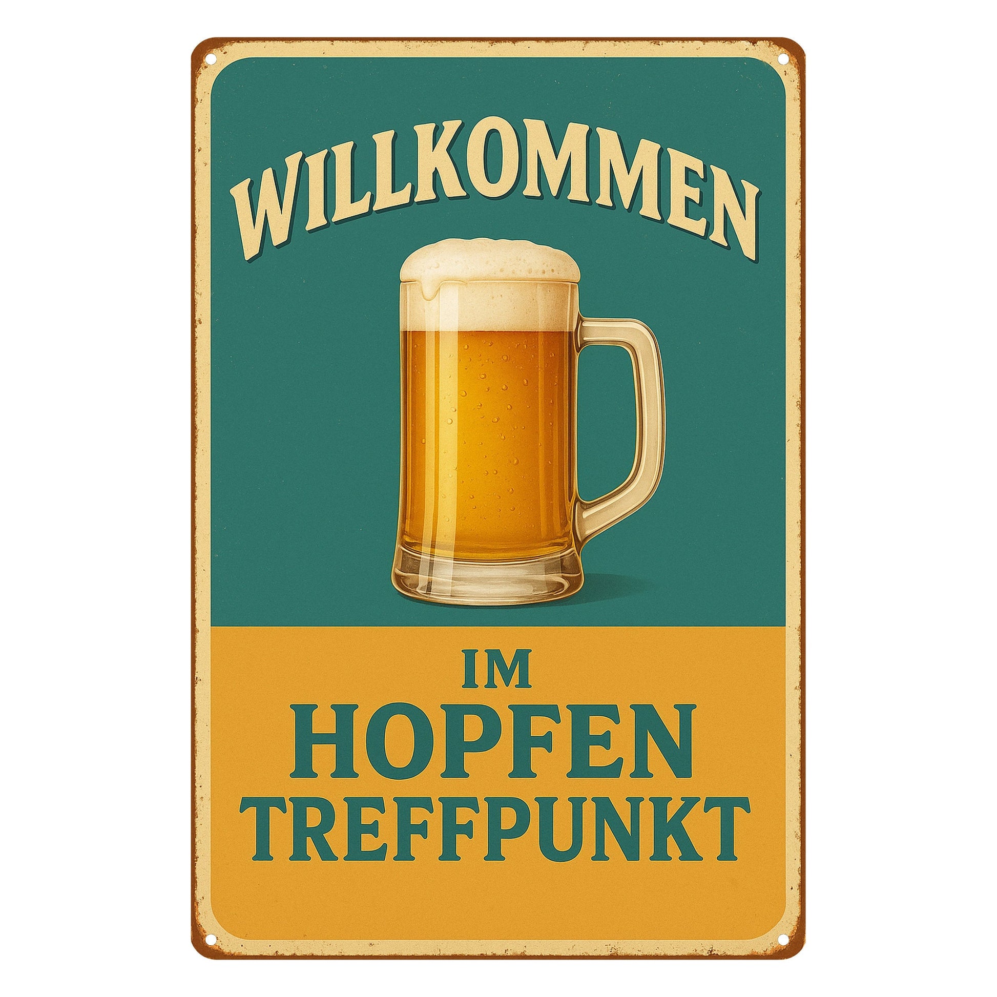 Hopfen Treffpunkt Blechschild