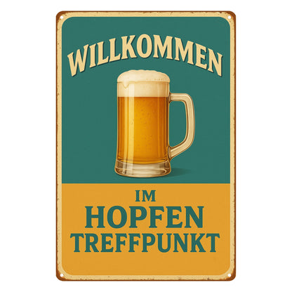 Hopfen Treffpunkt Blechschild