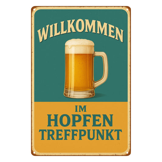 Hopfen Treffpunkt Blechschild
