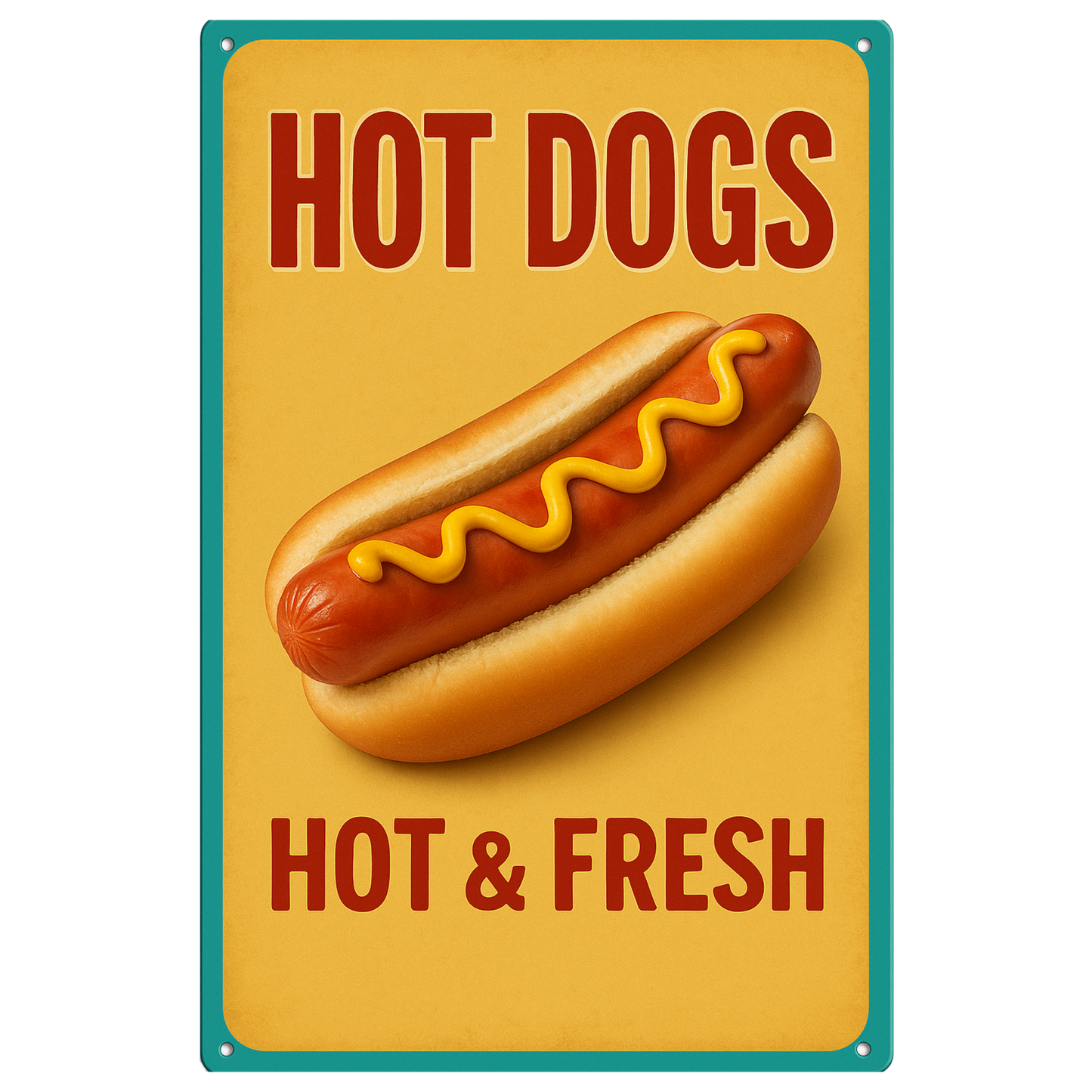 Hot Dog Blechschild 