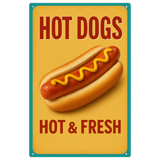 Hot Dog Blechschild 