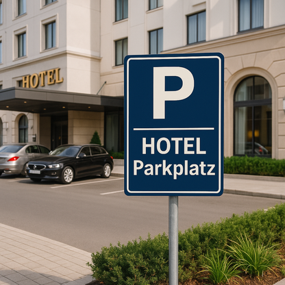 Hotel Parkplatz Blechschild