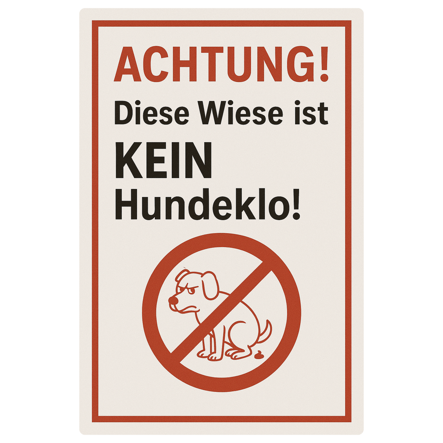 Kein Hundeklo Blechschild