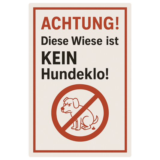 Kein Hundeklo Blechschild
