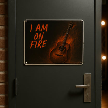 I am on Fire Blechschild