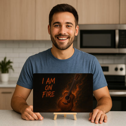 I am on Fire Blechschild