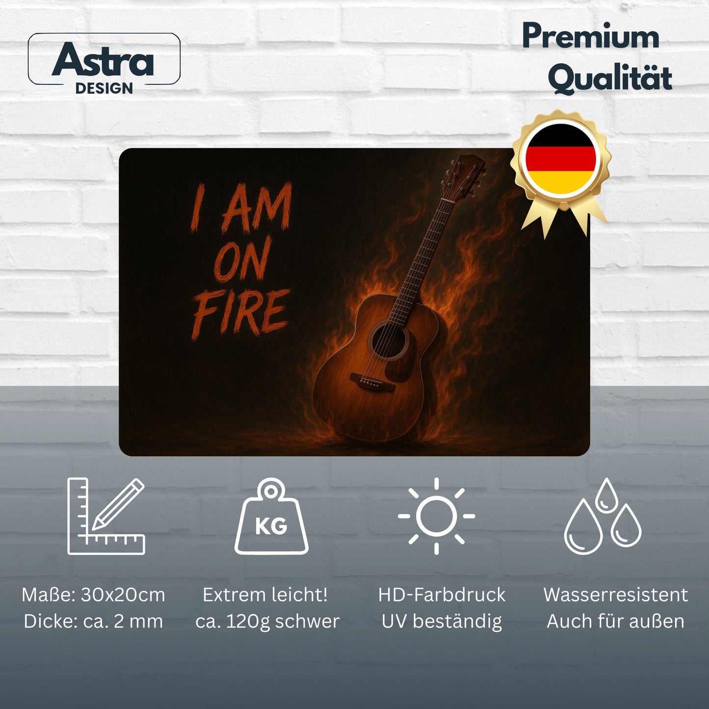 I am on Fire Blechschild