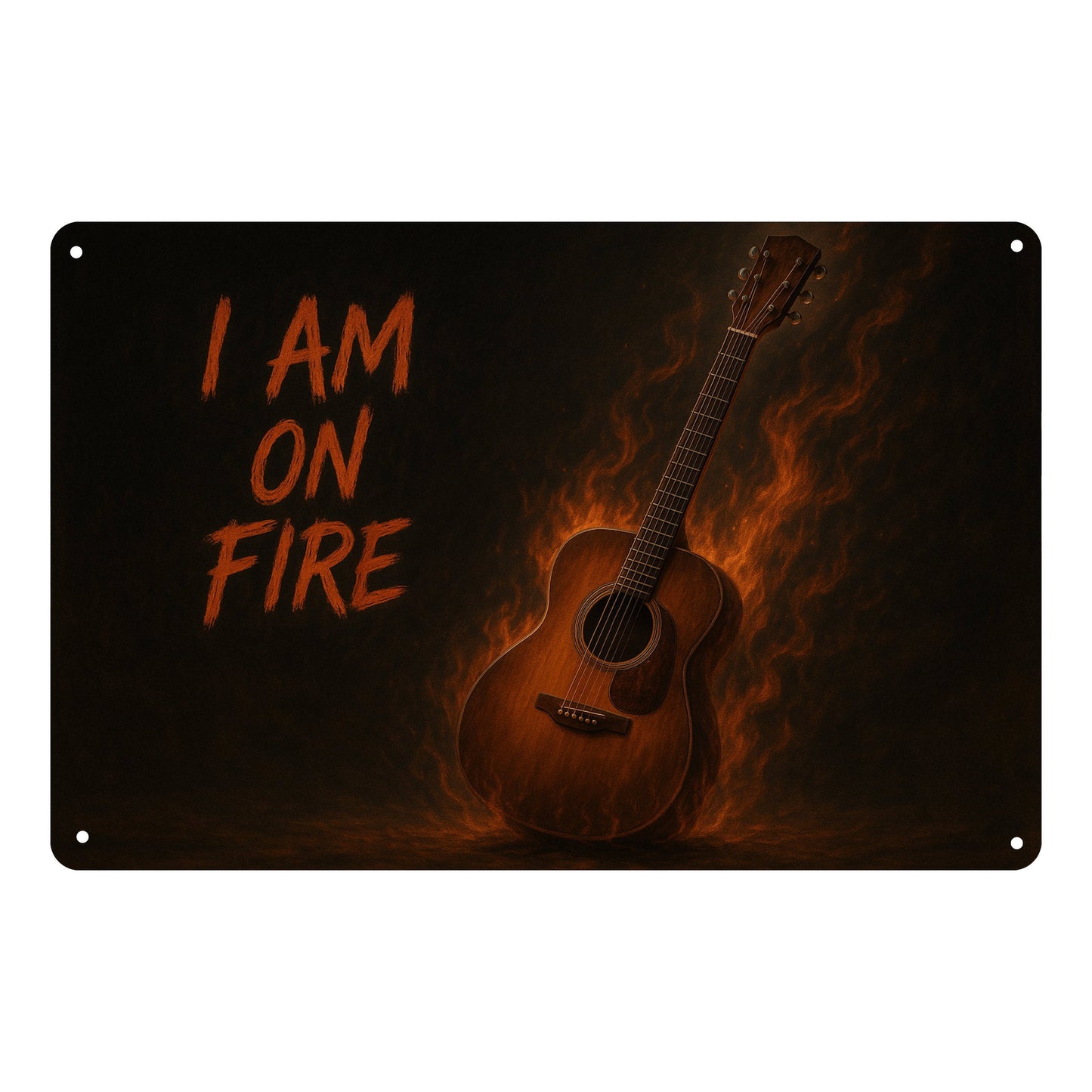 I am on Fire Blechschild