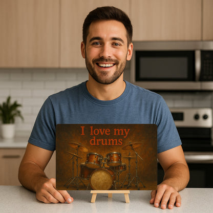 I love my drums Blechschild