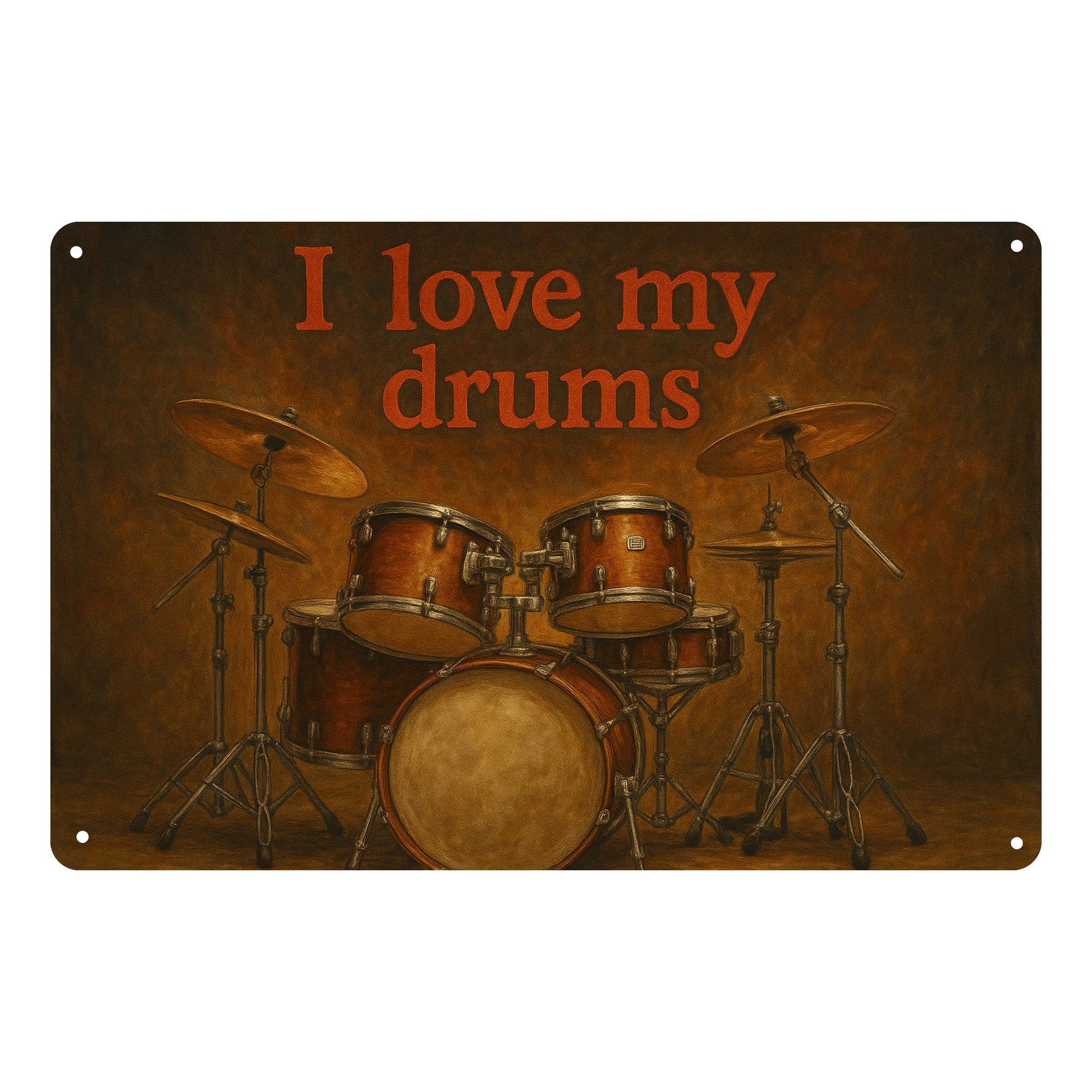 I love my drums Blechschild