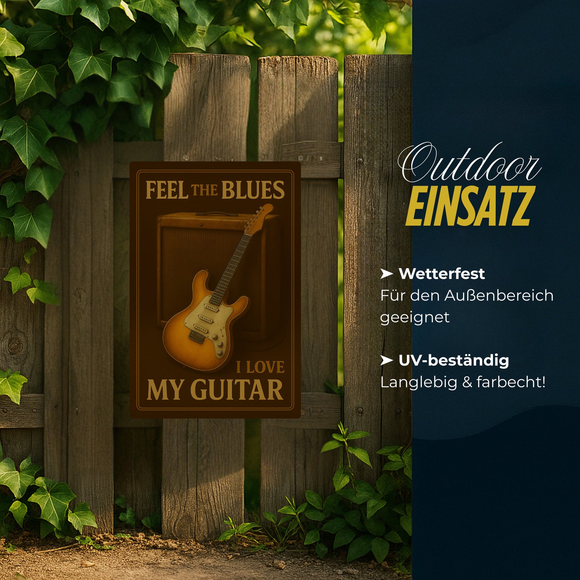 I love my Guitar Blechschild