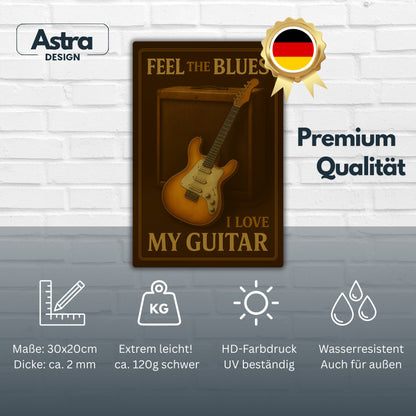 I love my Guitar Blechschild