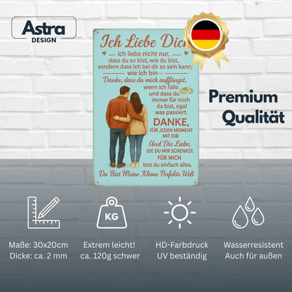 Ich liebe dich Blechschild