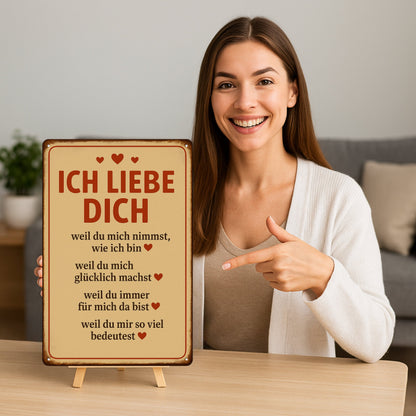Ich liebe dich Blechschild