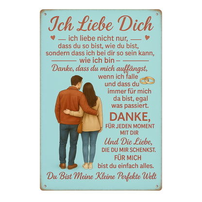Ich liebe dich Blechschild