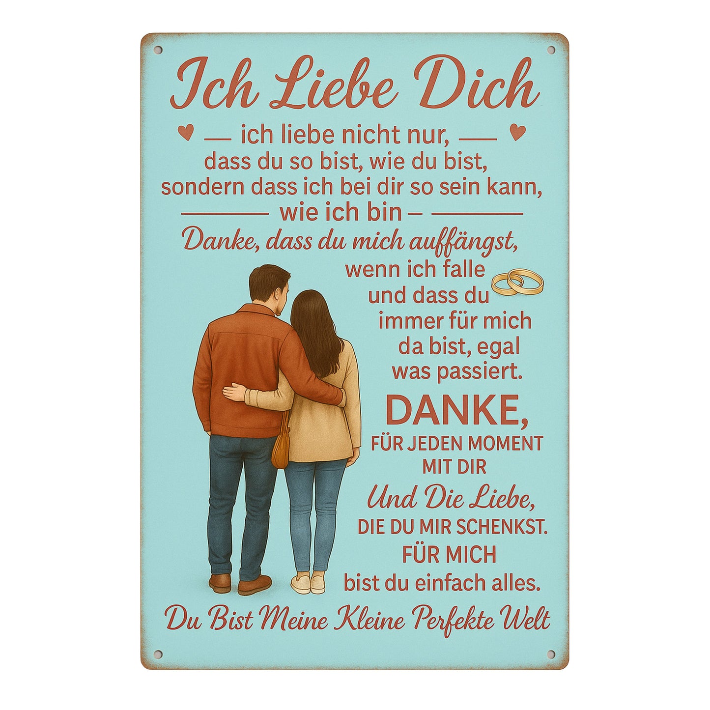 Ich liebe dich Blechschild