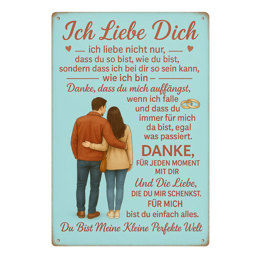 Ich liebe dich Blechschild