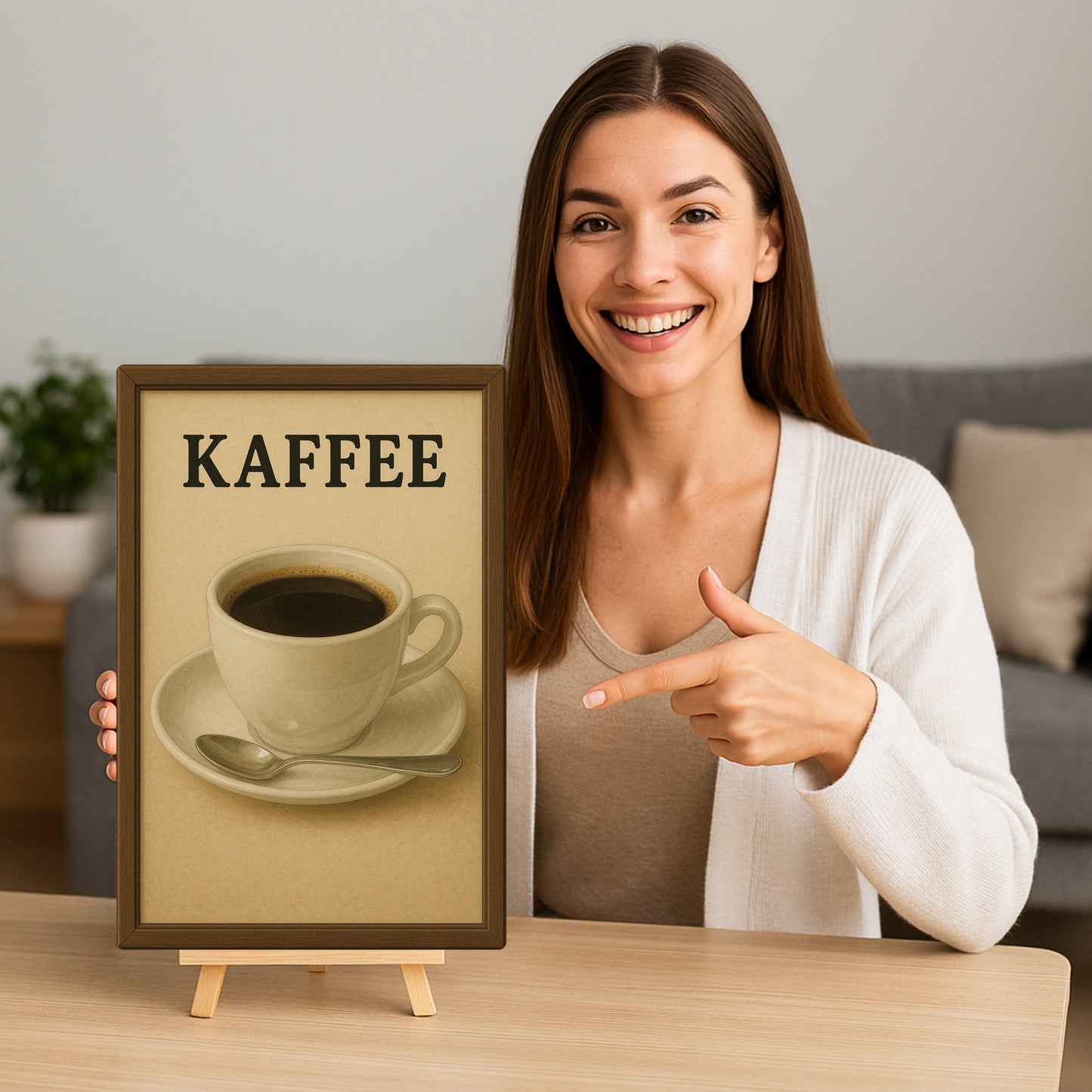 Kaffee Blechschild