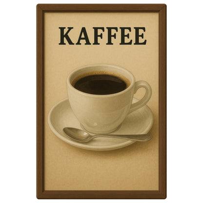 Kaffee Blechschild