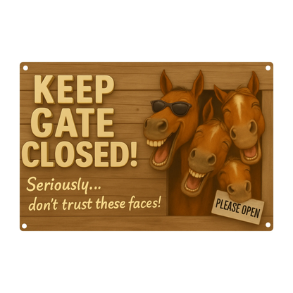 Blechschild Keep Gate closed
