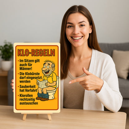 Klo Regeln Blechschild