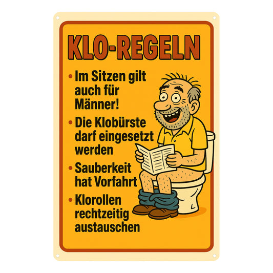 Klo Regeln Blechschild