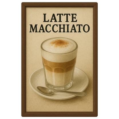 Latte Macchiato Blechschild