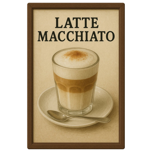 Latte Macchiato Blechschild
