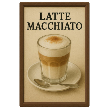 Latte Macchiato Blechschild