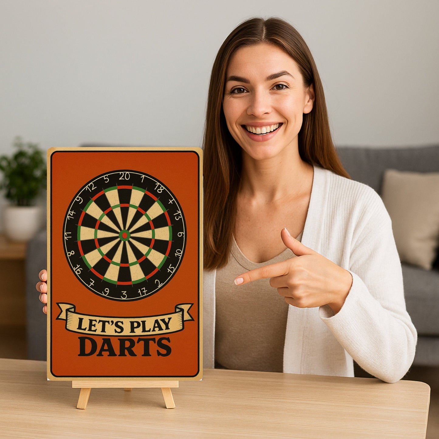 Let us Play Darts Blechschild