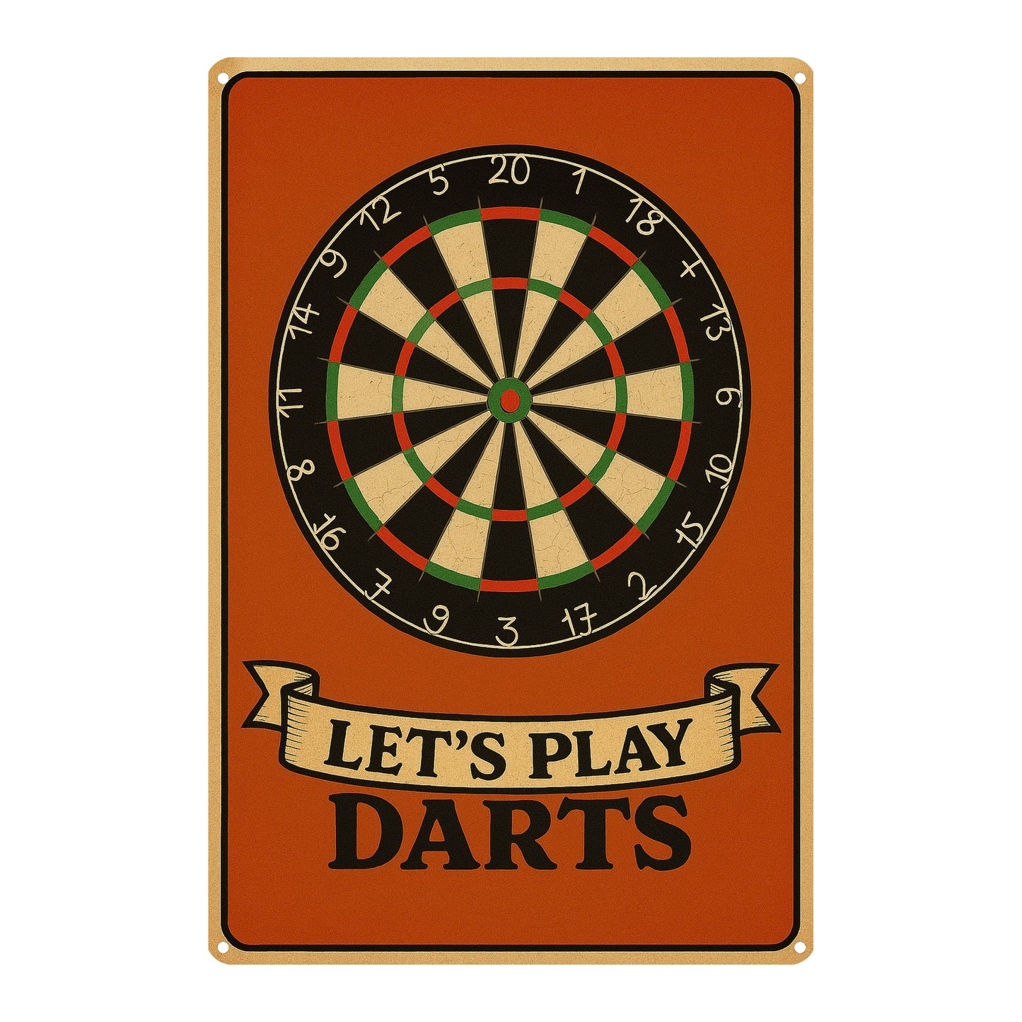 Let us Play Darts Blechschild