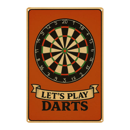 Let us Play Darts Blechschild