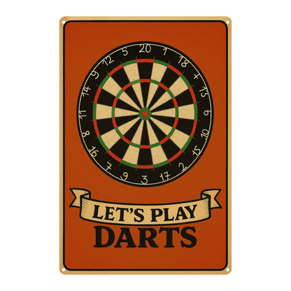 Let us Play Darts Blechschild