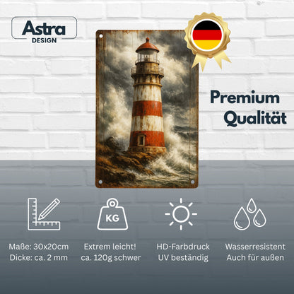 Leuchturm Blechschild