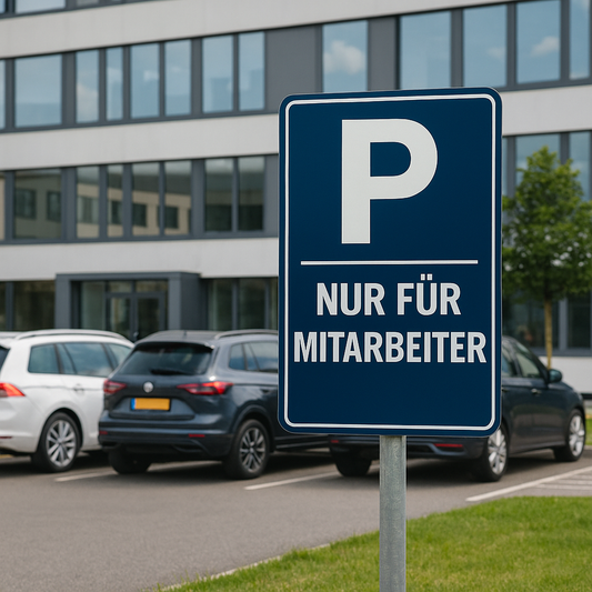 Mitarbeiter Parkplatz Blechschild