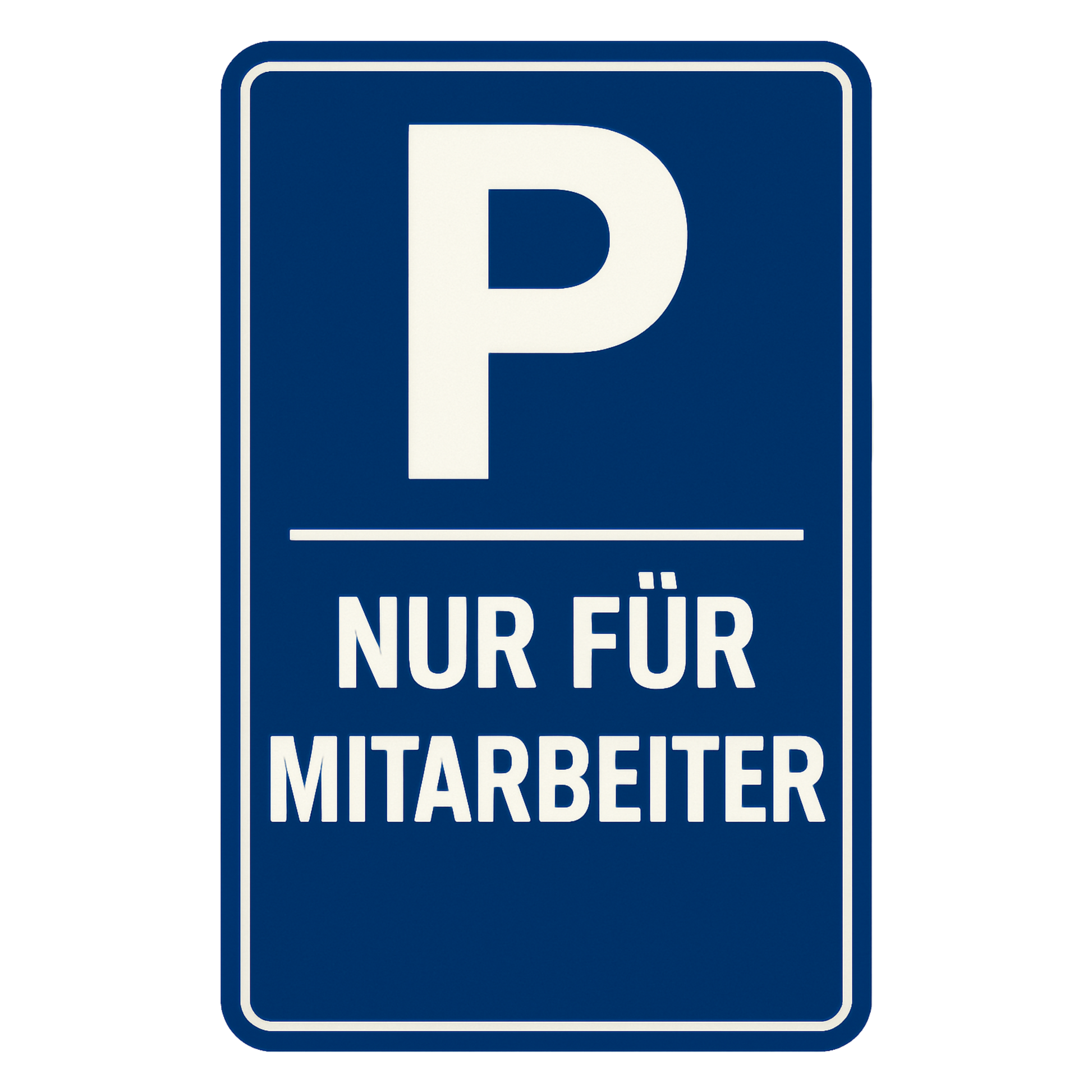 Mitarbeiter Parkplatz Blechschild