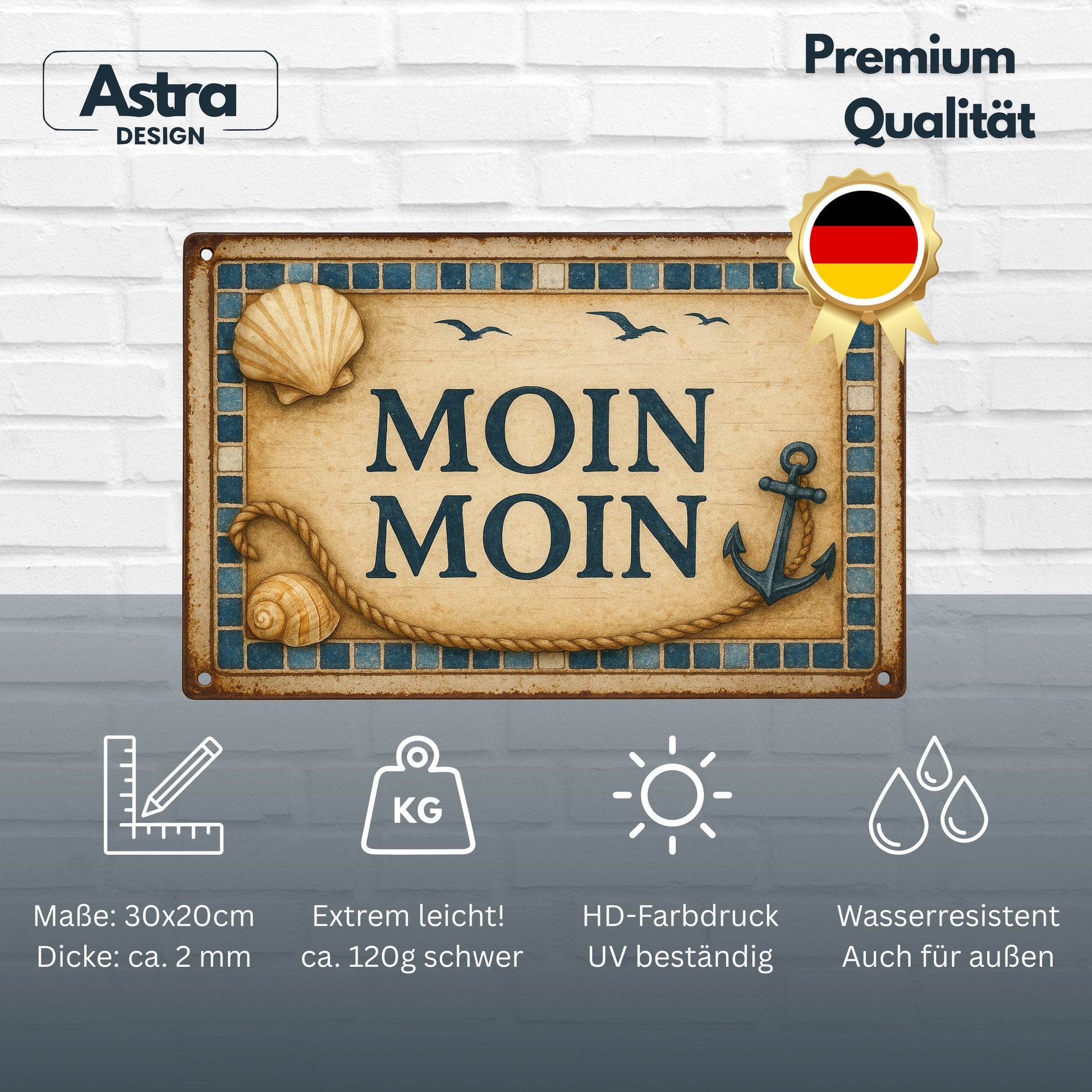 Moin Moin Blechschild