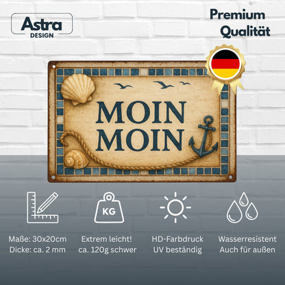 Moin Moin Blechschild