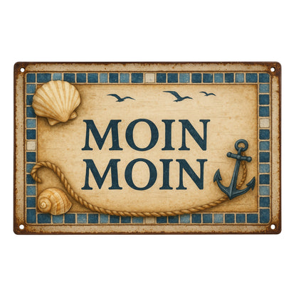 Moin Moin Blechschild