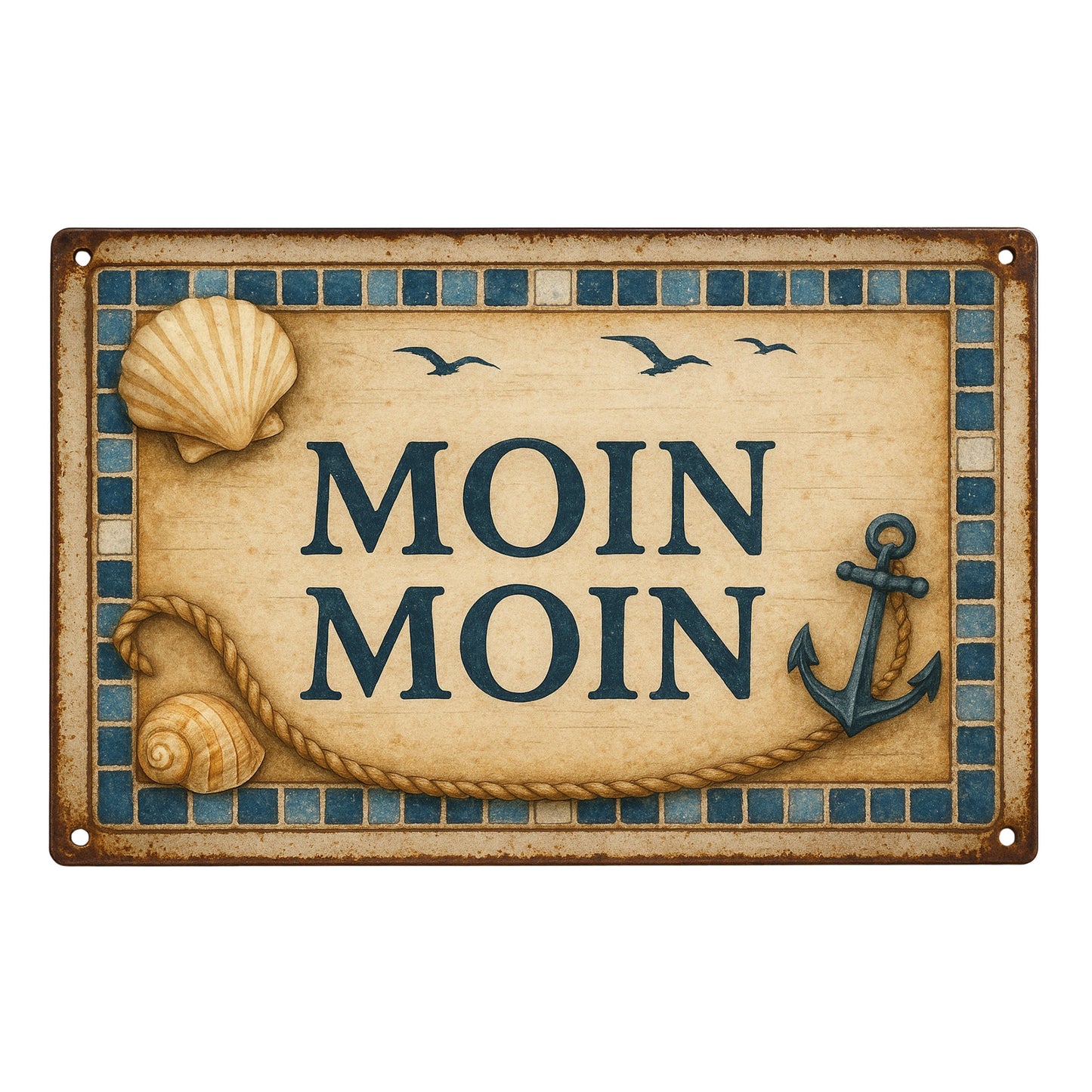 Moin Moin Blechschild