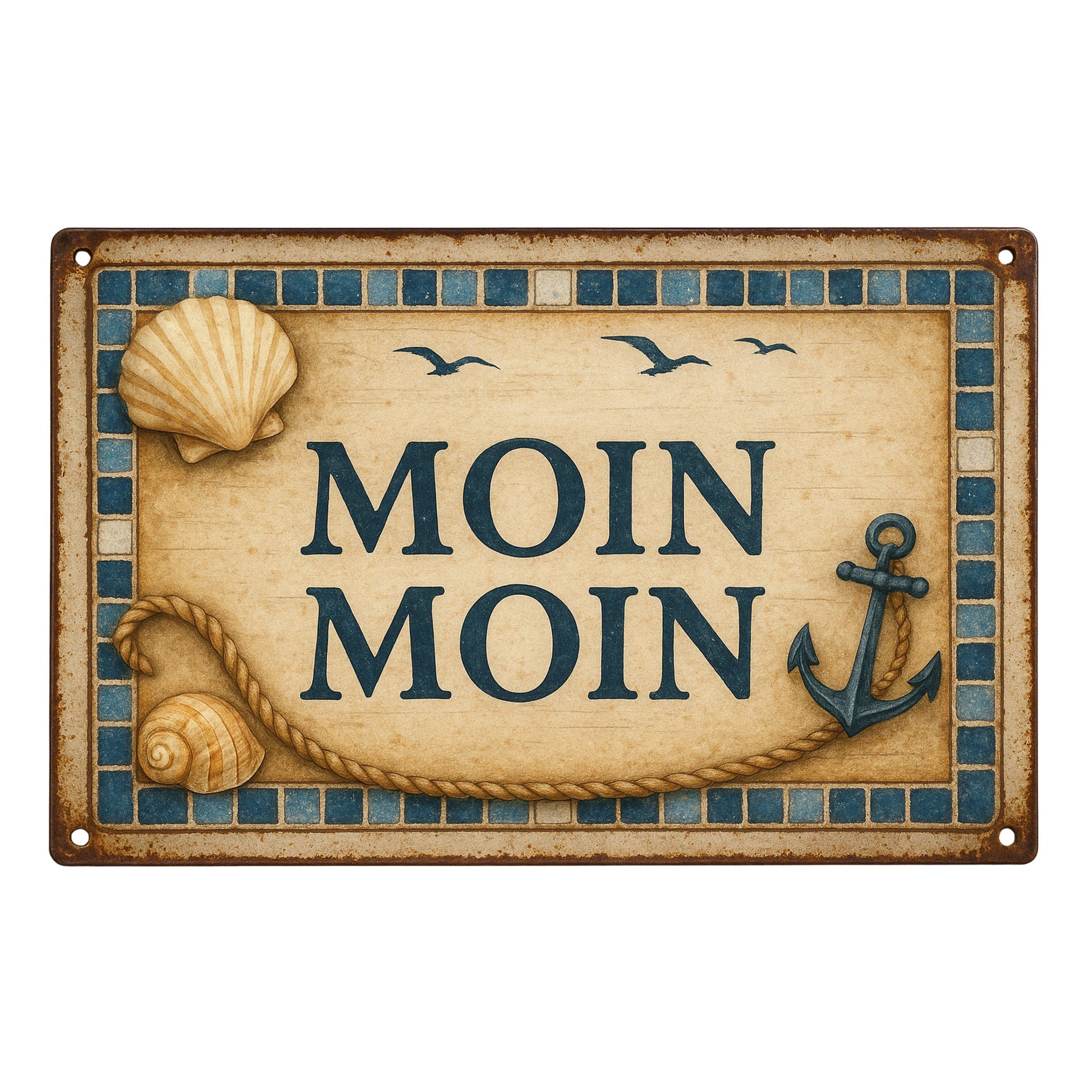 Moin Moin Blechschild