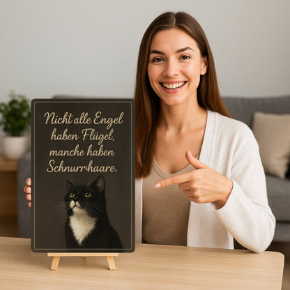 Nicht alle Engel haben Flügel Blechschild