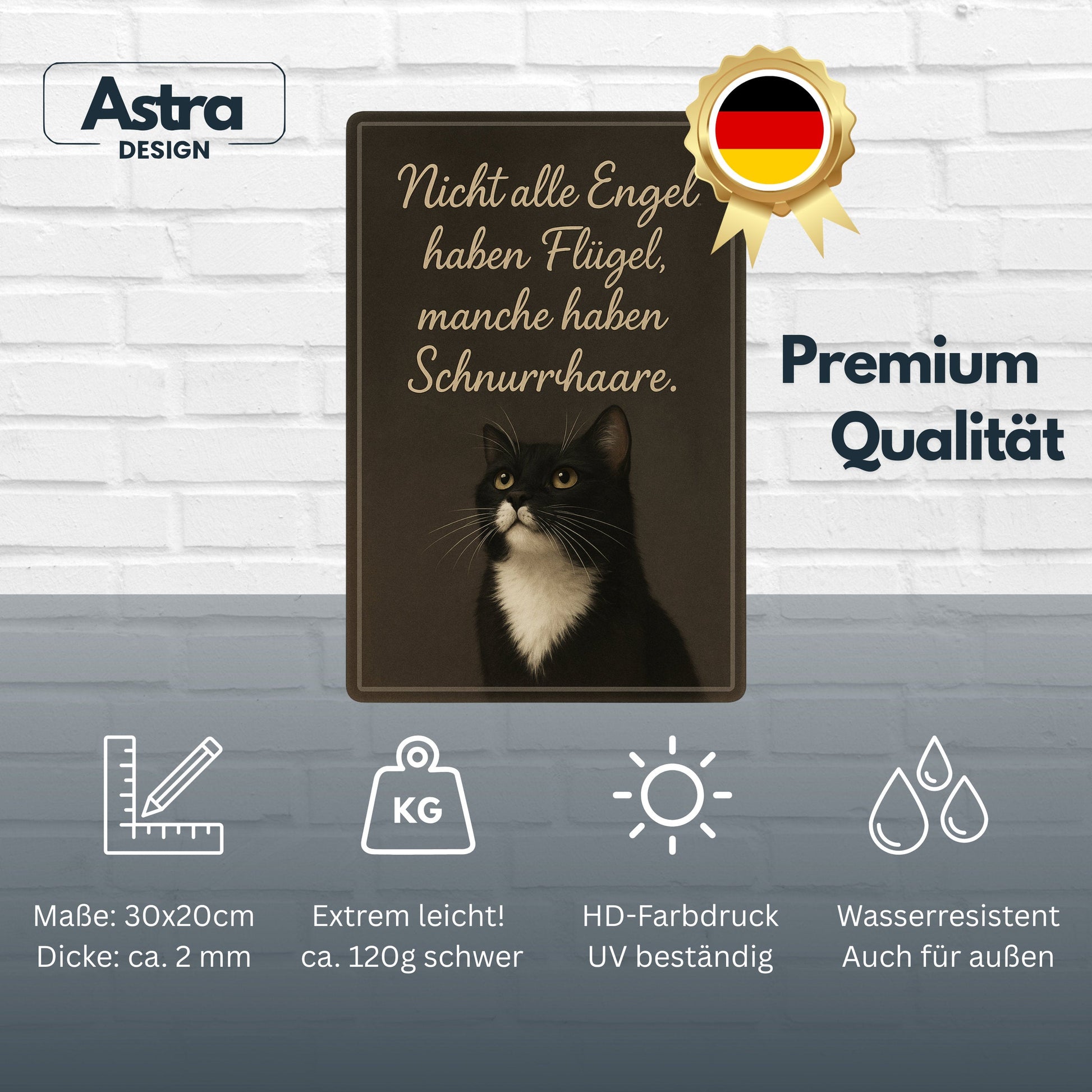 Nicht alle Engel haben Flügel Blechschild