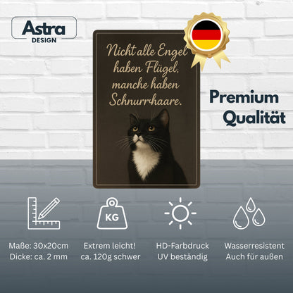 Nicht alle Engel haben Flügel Blechschild