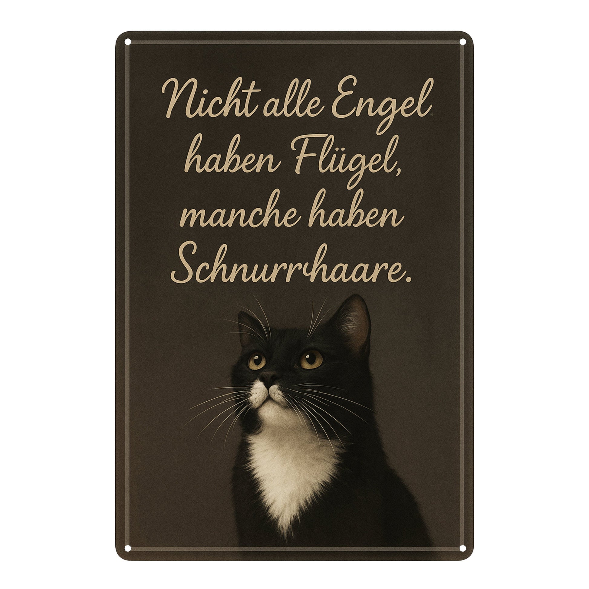 Nicht alle Engel haben Flügel Blechschild