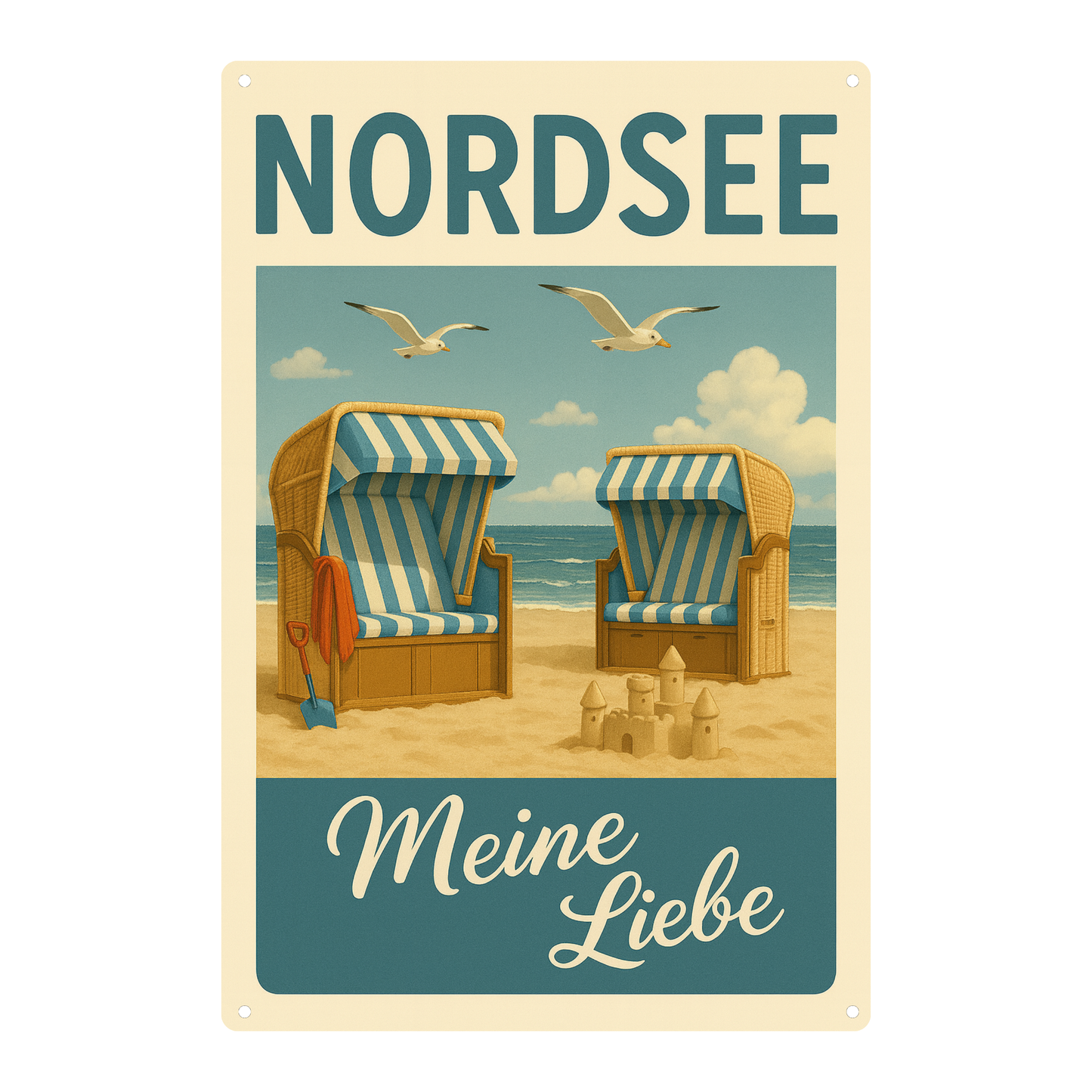 Nordsee meine Liebe Blechschild